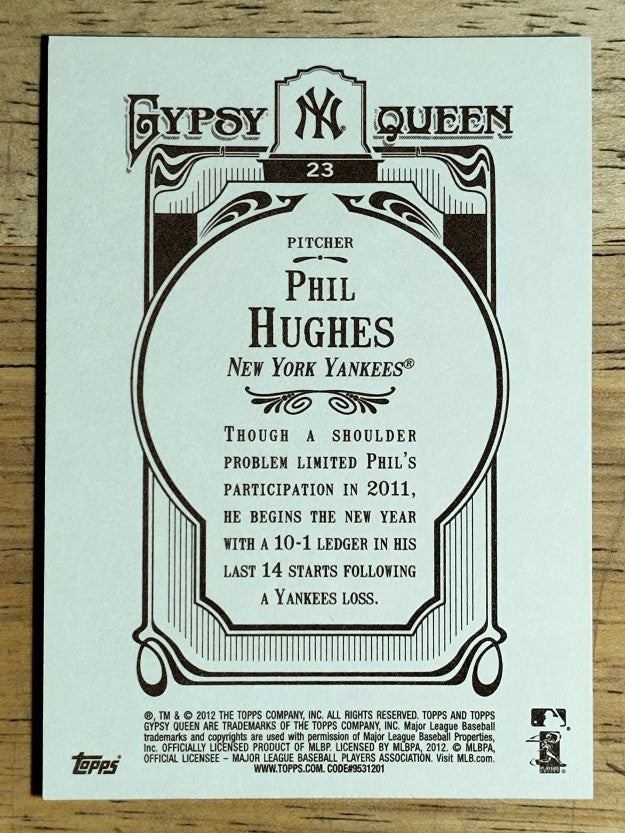 2012 Topps Gypsy Queen #23 Phil Hughes