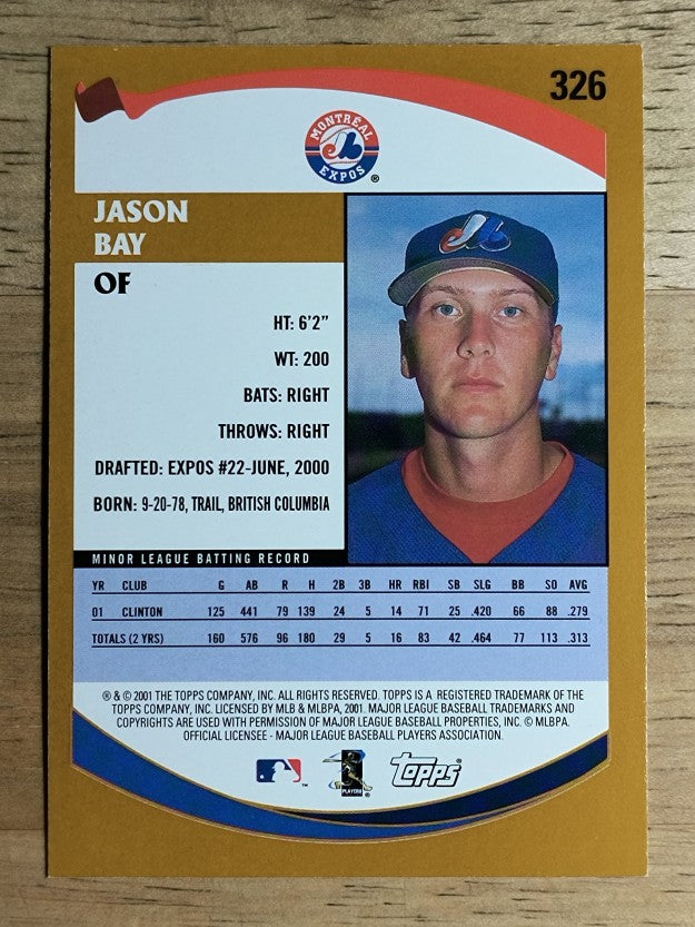 2002 Topps #326 Jason Bay PROS RC