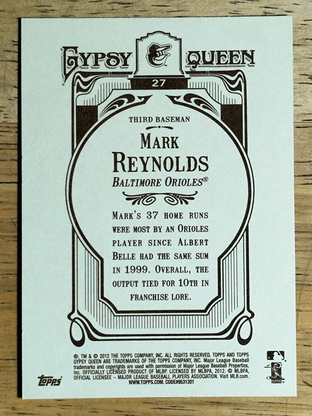 2012 Topps Gypsy Queen #27 Mark Reynolds