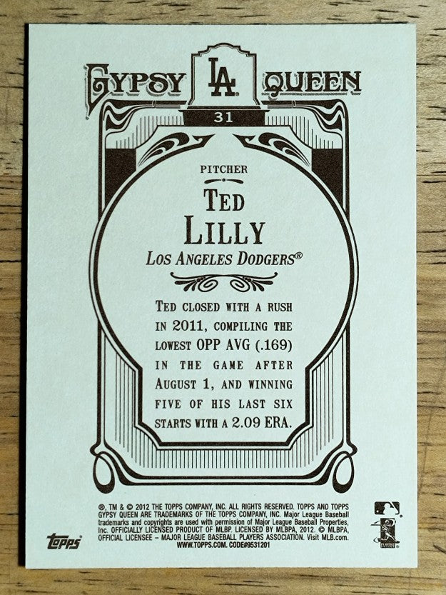 2012 Topps Gypsy Queen #31 Ted Lilly
