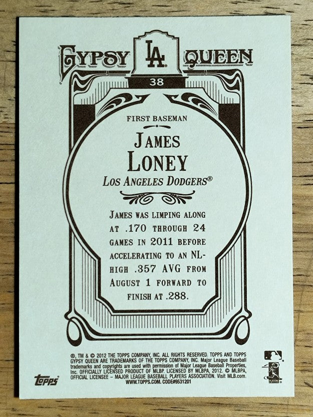 2012 Topps Gypsy Queen #38 James Loney