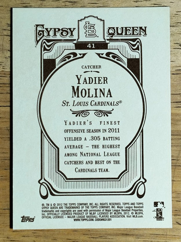 2012 Topps Gypsy Queen #41 Yadier Molina