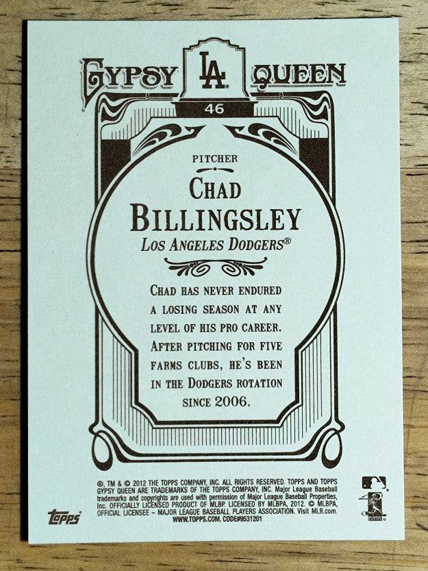 2012 Topps Gypsy Queen #46 Chad Billingsley