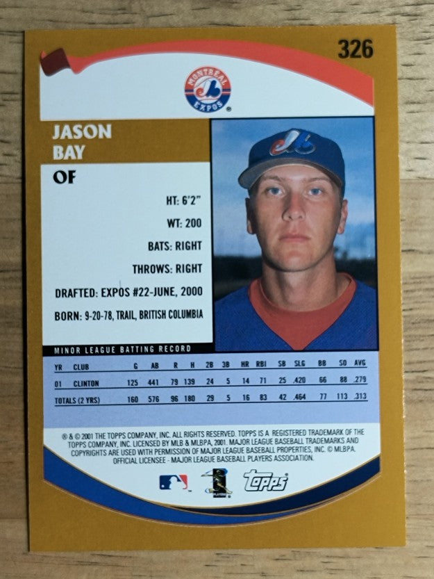 2002 Topps #326 Jason Bay PROS RC