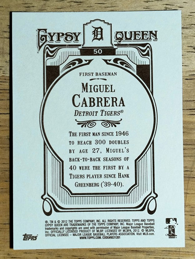 2012 Topps Gypsy Queen #50A Miguel Cabrera