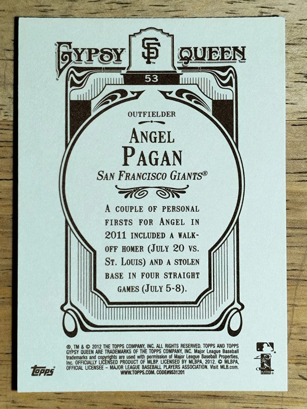 2012 Topps Gypsy Queen #53 Angel Pagan