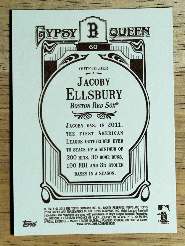 2012 Topps Gypsy Queen #60A Jacoby Ellsbury