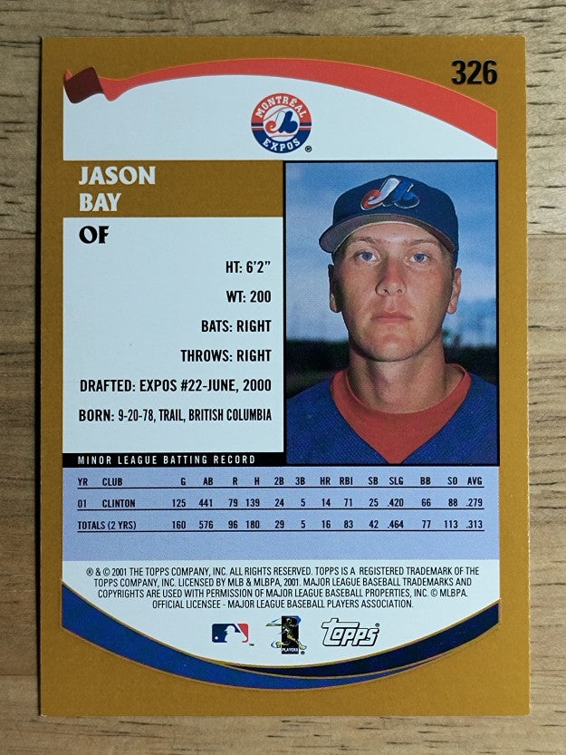 2002 Topps #326 Jason Bay PROS RC