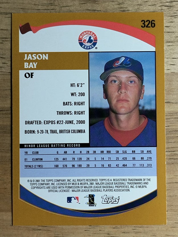 2002 Topps #326 Jason Bay PROS RC