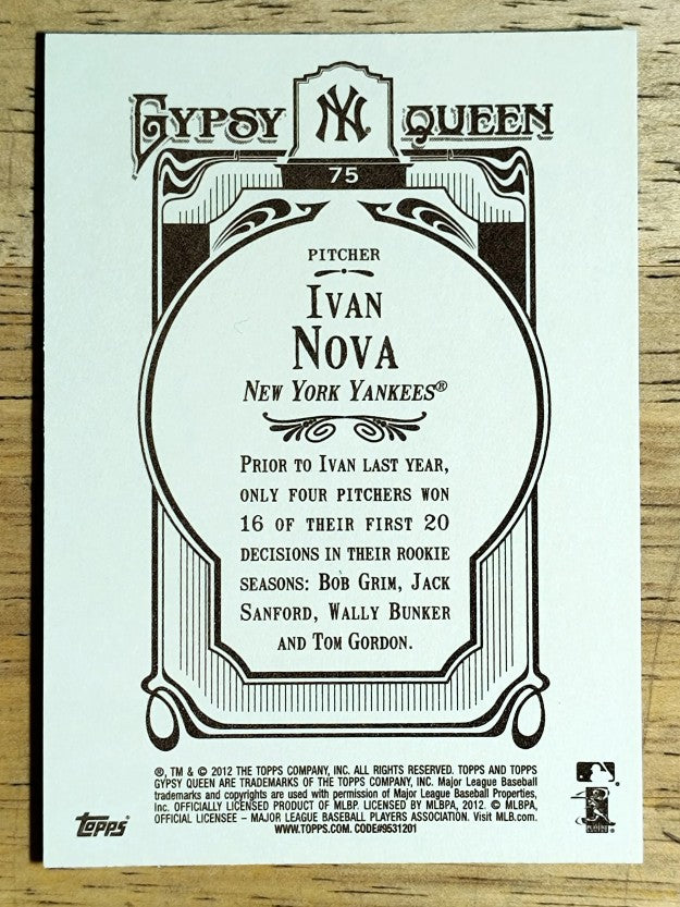 2012 Topps Gypsy Queen #75 Ivan Nova
