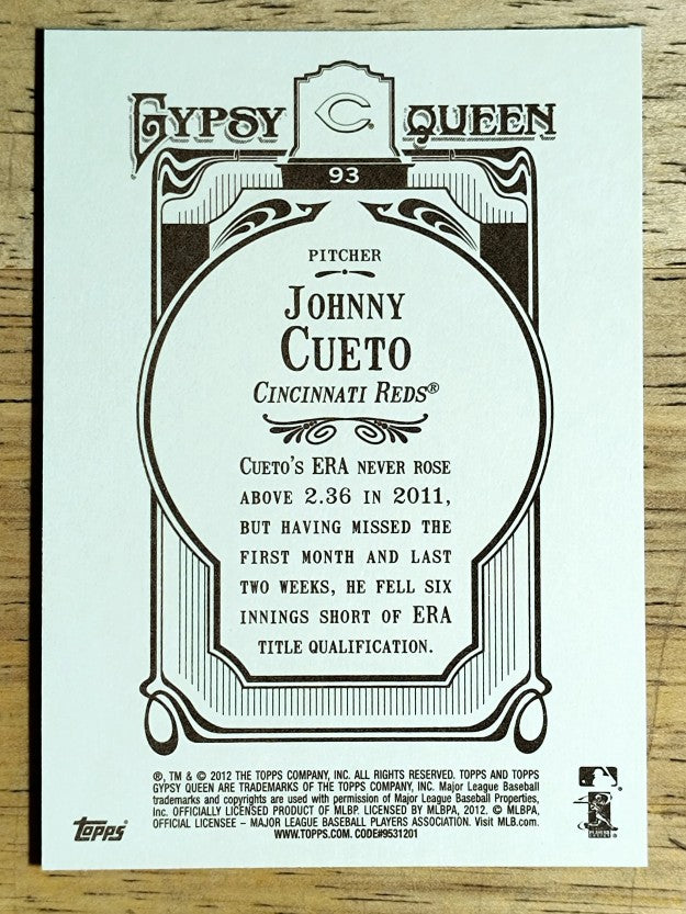 2012 Topps Gypsy Queen #93 Johnny Cueto
