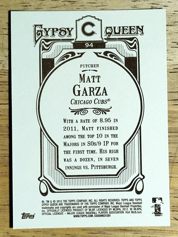 2012 Topps Gypsy Queen #94 Matt Garza