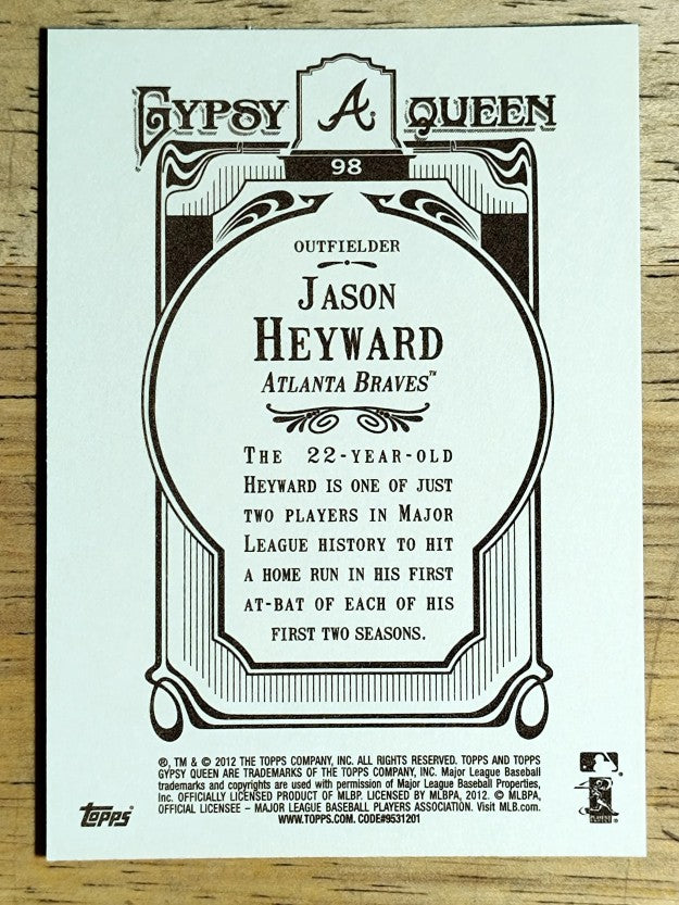 2012 Topps Gypsy Queen #98 Jason Heyward