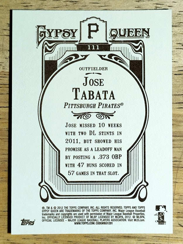 2012 Topps Gypsy Queen #111 Jose Tabata