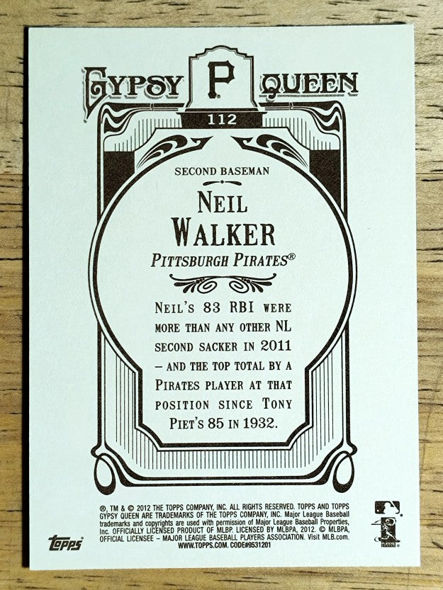 2012 Topps Gypsy Queen #112 Neil Walker