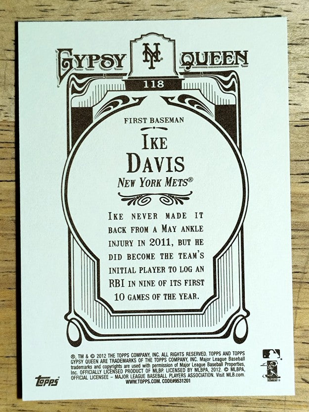 2012 Topps Gypsy Queen #118 Ike Davis