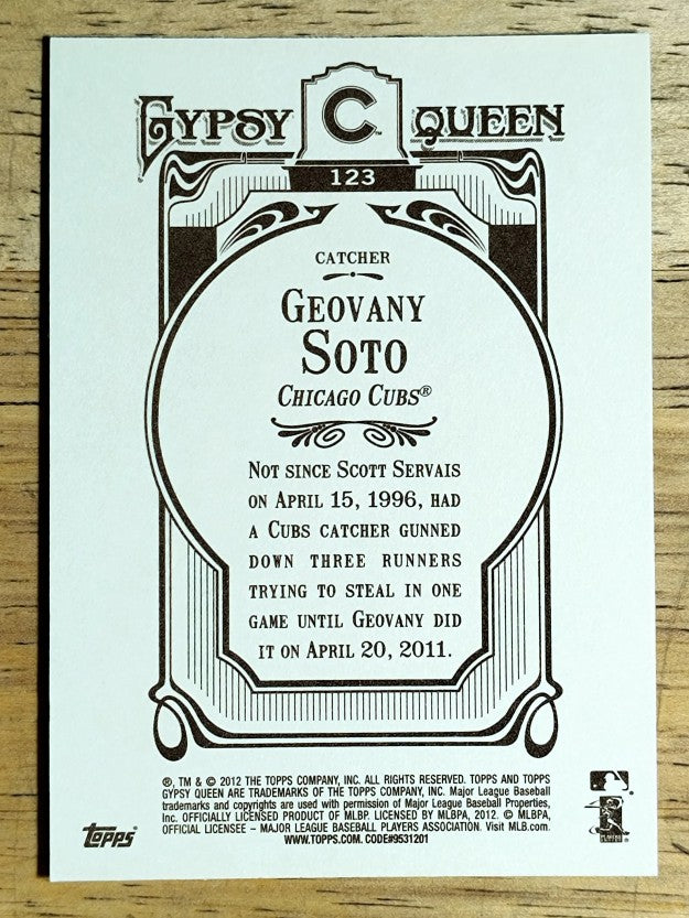 2012 Topps Gypsy Queen #123 Geovany Soto
