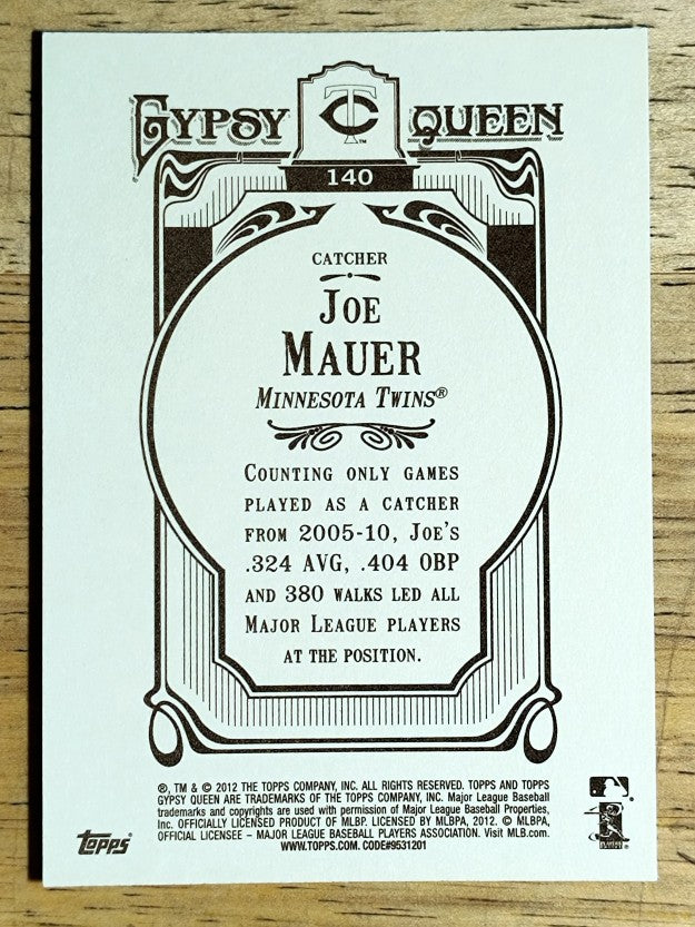 2012 Topps Gypsy Queen #140 Joe Mauer