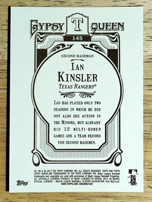 2012 Topps Gypsy Queen #145A Ian Kinsler