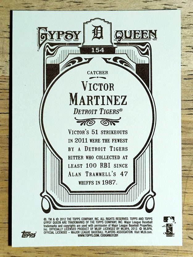2012 Topps Gypsy Queen #154 Victor Martinez