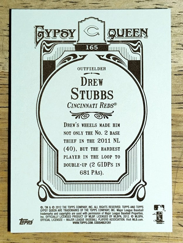 2012 Topps Gypsy Queen #165 Drew Stubbs