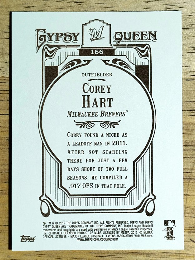 2012 Topps Gypsy Queen #166 Corey Hart
