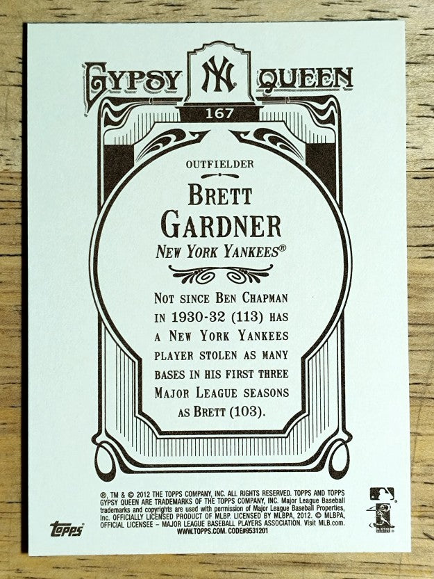 2012 Topps Gypsy Queen #167 Brett Gardner