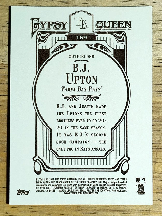 2012 Topps Gypsy Queen #169 B.J. Upton