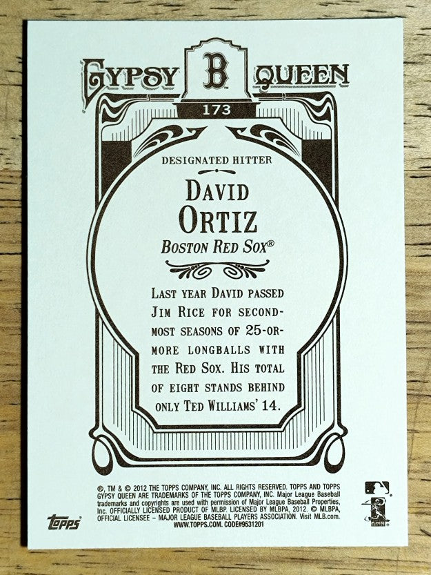 2012 Topps Gypsy Queen #173 David Ortiz