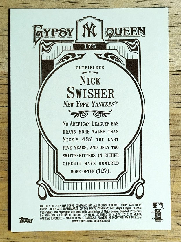 2012 Topps Gypsy Queen #175 Nick Swisher