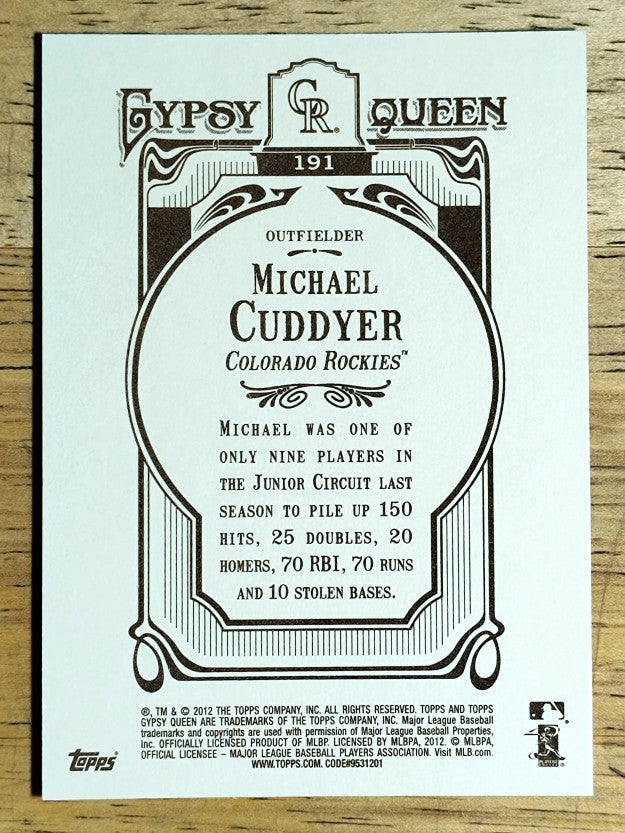2012 Topps Gypsy Queen #191 Michael Cuddyer