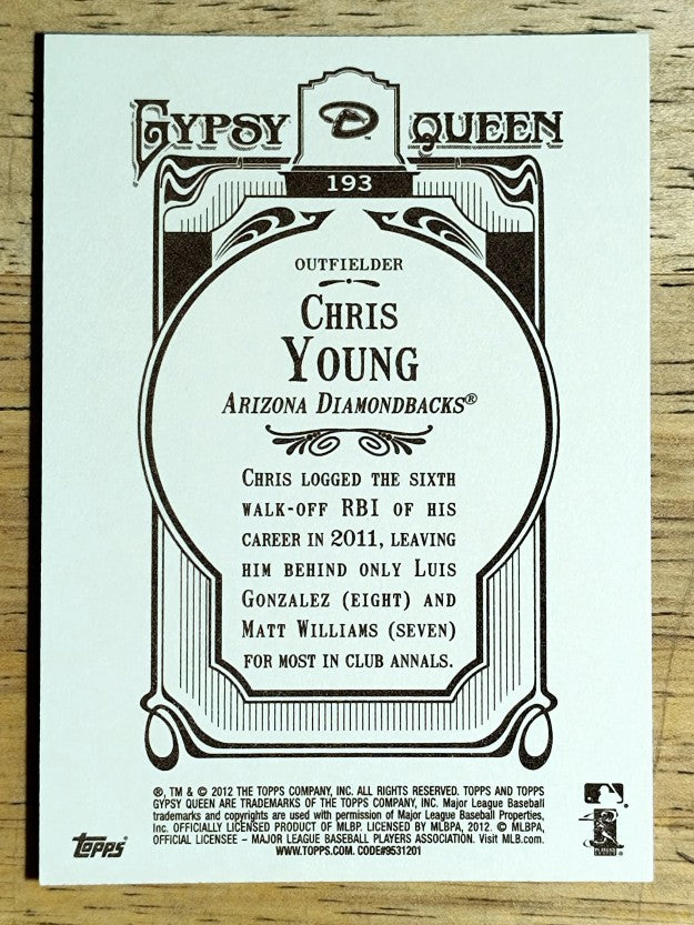 2012 Topps Gypsy Queen #193 Chris Young