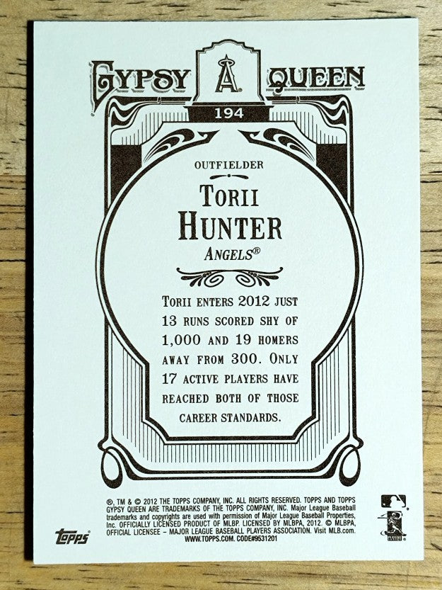 2012 Topps Gypsy Queen #194 Torii Hunter
