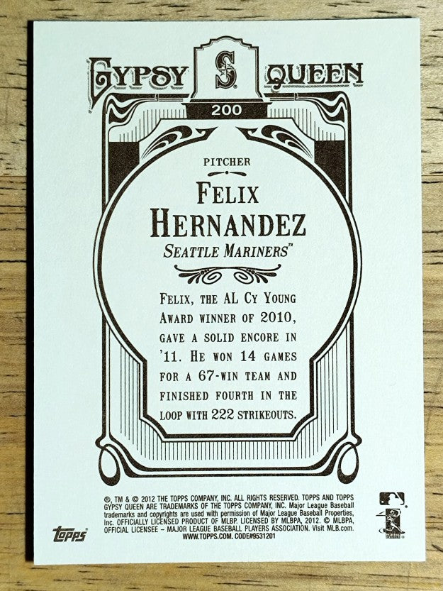 2012 Topps Gypsy Queen #200A Felix Hernandez