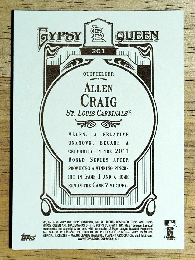 2012 Topps Gypsy Queen #201 Allen Craig