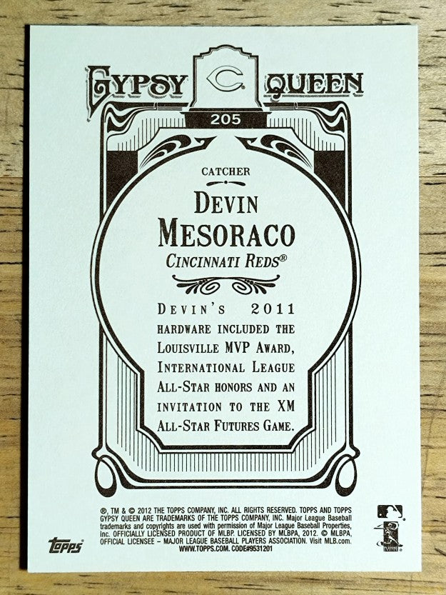 2012 Topps Gypsy Queen #205 Devin Mesoraco RC