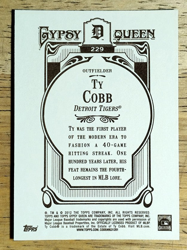 2012 Topps Gypsy Queen #229A Ty Cobb