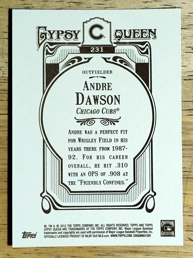 2012 Topps Gypsy Queen #231 Andre Dawson