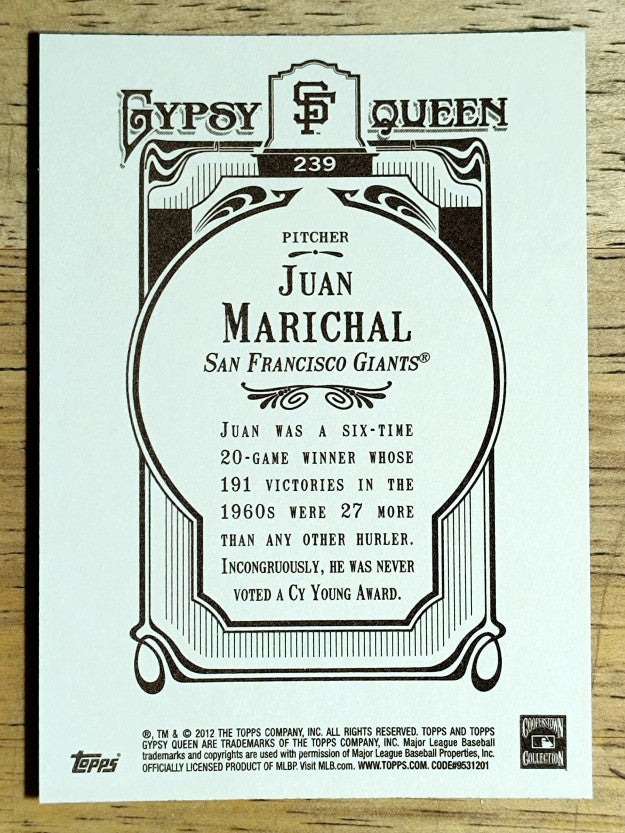 2012 Topps Gypsy Queen #239 Juan Marichal