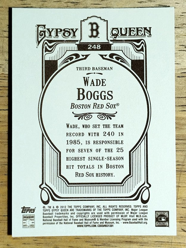 2012 Topps Gypsy Queen #248A Wade Boggs