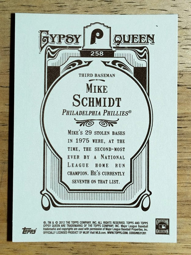 2012 Topps Gypsy Queen #258A Mike Schmidt