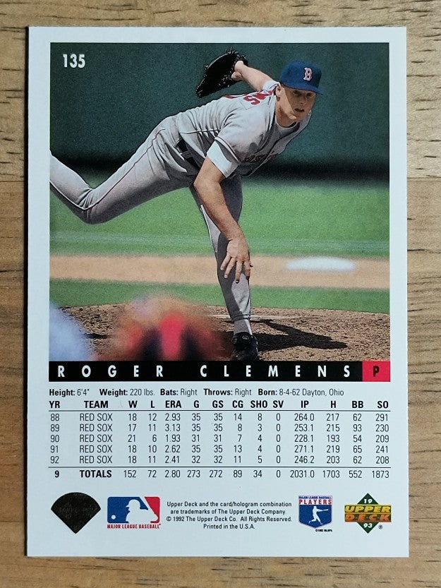 1993 Upper Deck #135 Roger Clemens