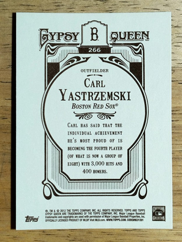 2012 Topps Gypsy Queen #266 Carl Yastrzemski