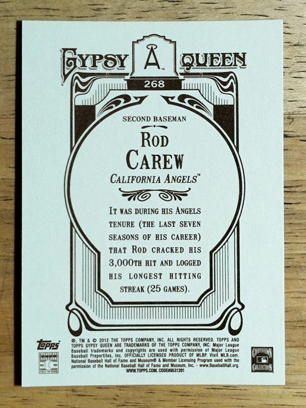 2012 Topps Gypsy Queen #268 Rod Carew