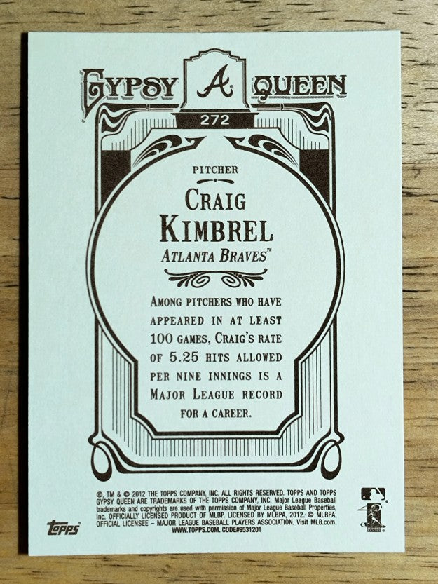 2012 Topps Gypsy Queen #272 Craig Kimbrel