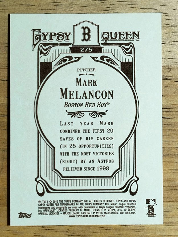 2012 Topps Gypsy Queen #275 Mark Melancon