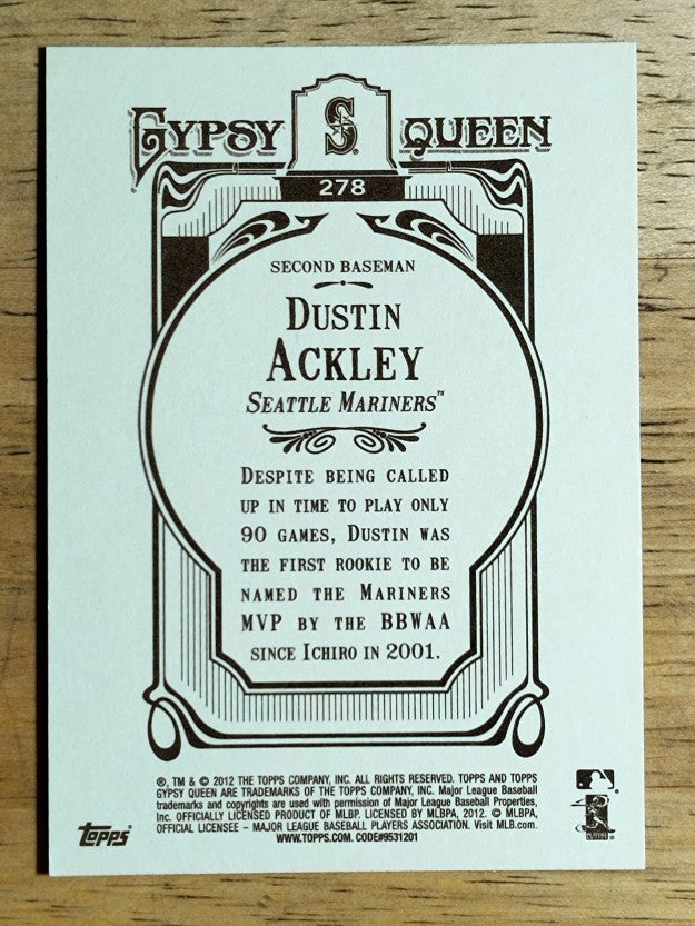 2012 Topps Gypsy Queen #278 Dustin Ackley