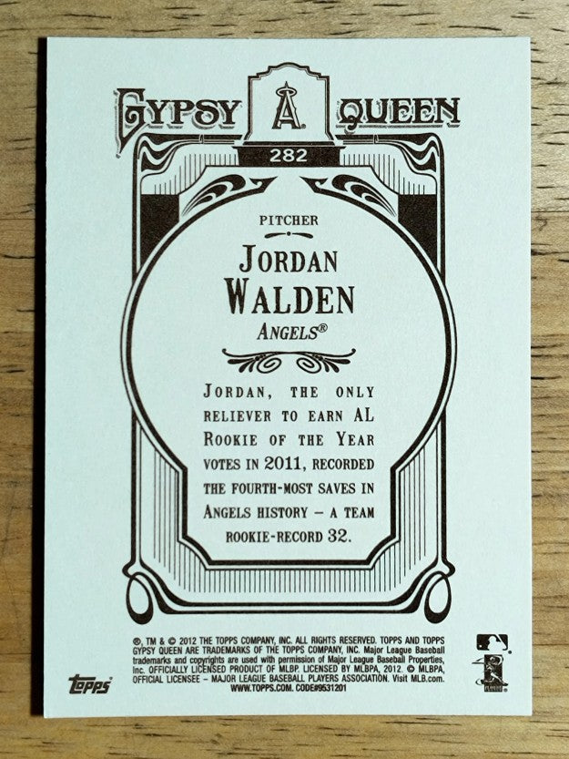 2012 Topps Gypsy Queen #282 Jordan Walden
