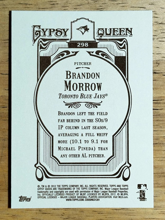 2012 Topps Gypsy Queen #298 Brandon Morrow