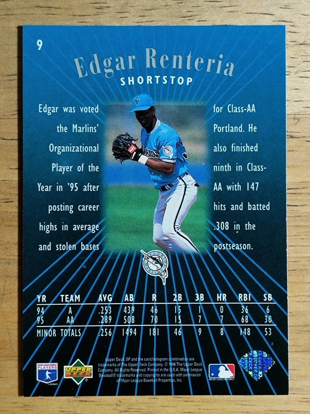 1996 SP #9 Edgar Renteria FOIL